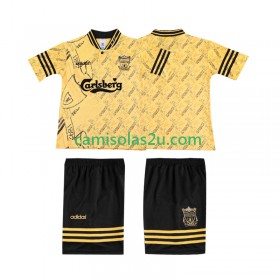 Camisolas de futebol Liverpool LWP Retro Criança Equipamento 3ª 1994 1996 Manga Curta
